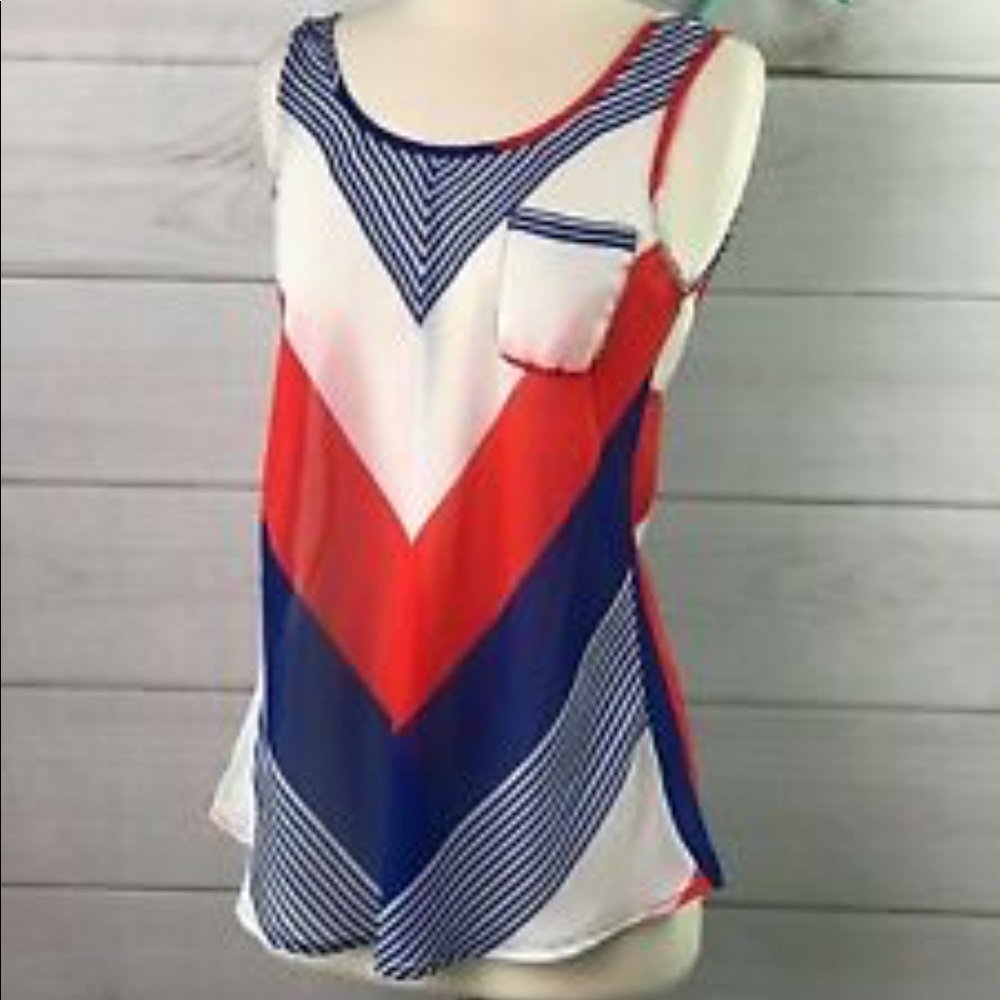 Blu Pepper red, white and blue tank top
